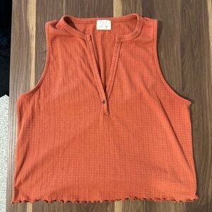 PST burnt orange tank top